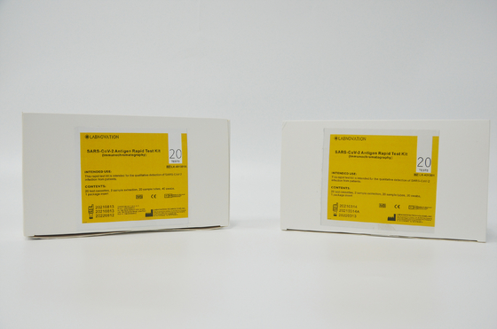 100.00% 특이성 SARS-CoV-2 항원 RTK 테스트 키트 20개 테스트 Labnovation 테스트