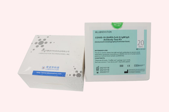 Labnovation CoV-19 IgG IgM Rapid Anti Body Test Kit 1 Drop 20ul