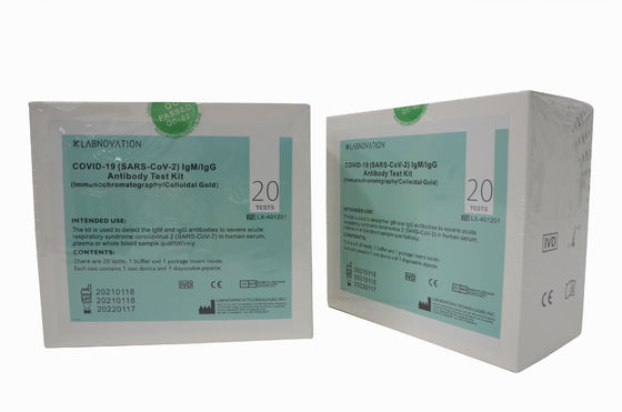 COVID-19 IgG IgM 항체 Rapid Test Kit One Step 작동 고정확도 Rapid Test Kit