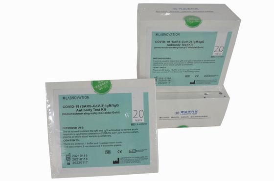 Rapid Antibody Test Kit 20 테스트 CoV-19 IgG/IgM 항체 빠른 검출 키트 고정확도