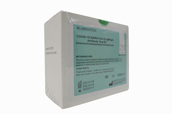 COVID-19 IgG IgM 항체 Rapid Test Kit Professional Use 20 Test Labnovation
