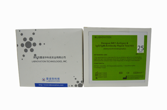 ISO13485 25 NS1 IgM IgG용 뎅기열 항원 항체 테스트 키트